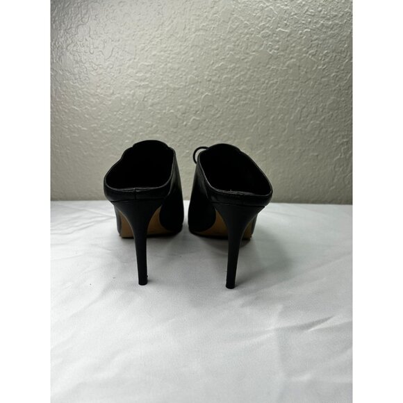 Vince Camuto Maivyn Leather Mule Style Black Lace-Up Heel Sz 7 - Picture 4 of 9